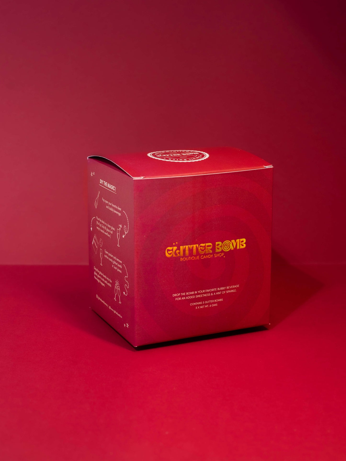 Red Glitter Bomb (Pack of 5)